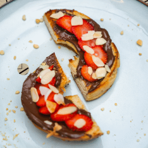 Nutella Strawberry Bagel